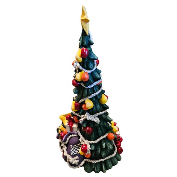 Department 56 Christmas Tree Figurine 8" Hand-Painted with Gifts & Fruit Accents - Picture 4 of 5